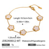 Wholesale Women's Fashion Plants And Flowers Design Electroplated Stainless Steel Necklace And Bracelet Jewelry