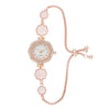 Wholesale Women's Fashion Quartz Watch With Diamond And Plum Blossom Diecast Case And Strap Titanium Clasp Flower Shaped Dial