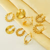 Wholesale Women's Fashion Retro Earrings Stainless Steel Geometric Electroplating