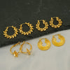 Wholesale Women's Fashion Retro Earrings Stainless Steel Geometric Electroplating
