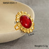 Wholesale Women's Fashion Retro Exaggerated Geometric Stainless Steel 18K Gold Plated Earrings Jewelry