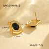 Wholesale Women's Fashion Retro Exaggerated Geometric Stainless Steel 18K Gold Plated Earrings Jewelry