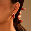 Wholesale Women's Fashion Retro Exaggerated Geometric Stainless Steel 18K Gold Plated Earrings Jewelry