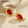 Wholesale Women's Fashion Retro Exaggerated Geometric Stainless Steel 18K Gold Plated Earrings Jewelry