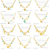 Wholesale Women's Fashion Retro Exaggerated Gold Electroplated Stainless Steel Chain Necklace With Star And Heart Elements