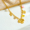 Wholesale Women's Fashion Retro Exaggerated Heart Shape Stainless Steel Electroplated Necklace Jewelry