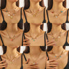 Wholesale Women's Fashion Retro Exaggerated Heart Shape Stainless Steel Electroplated Necklace Jewelry