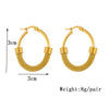 Wholesale Women's Fashion Retro Geometric Titanium Steel Round Twist Earrings With Electroplating