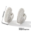 Wholesale Women's Fashion Retro Heart Shape Copper Inlaid Zircon Electroplated Earrings
