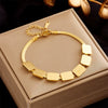 Wholesale Women's Fashion Retro Highend Titanium Steel Hollow Butterfly Pendant Bracelet With Electroplated Metal Chain