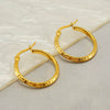 Wholesale Women's Fashion Retro Stainless Steel Geometric Pattern Electroplated Earrings