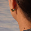 Wholesale Women's Fashion Retro Ushaped Colorful Shell Stainless Steel Electroplated Earrings