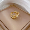 Wholesale Women's Fashion Ring Brass Gold Plated Open Star Crown Design