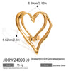 Wholesale Women's Fashion Ring Jewelry Stainless Steel Double Layer Hollow Love Geometric Electroplated