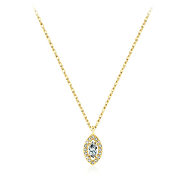 Wholesale Women's Fashion S925 Sterling Silver Inlaid Zircon Diamond Eyes Clavicle Necklace