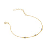 Wholesale Women's Fashion S925 Sterling Silver Simple Geometric Devil Eye Creative Bracelet With Electroplating