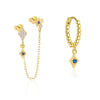 Wholesale Women's Fashion S925 Sterling Silver Star Shape Ultraflash Zircon Earrings With Natural Style