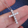 Wholesale Women's Fashion Silver 925 Sterling Pendant Necklace With Geometric Cross And Moissanite Design