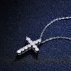 Wholesale Women's Fashion Silver 925 Sterling Pendant Necklace With Geometric Cross And Moissanite Design