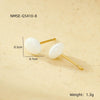 Wholesale Women's Fashion Simple Color Oil Dropping Stainless Steel Bean Earrings 18K Gold Plated