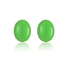 Wholesale Women's Fashion Simple Color Oil Dropping Stainless Steel Bean Earrings 18K Gold Plated