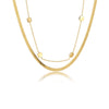 Wholesale Women's Fashion Simple Doublelayer Stainless Steel Necklace With Geometric Pattern And Electroplating Treatment