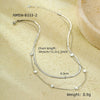 Wholesale Women's Fashion Simple Doublelayer Stainless Steel Necklace With Geometric Pattern And Electroplating Treatment