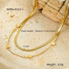Wholesale Women's Fashion Simple Doublelayer Stainless Steel Necklace With Geometric Pattern And Electroplating Treatment