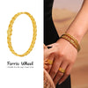 Wholesale Women's Fashion Simple Geometric Hollow Buckle Ferris Wheel Bracelet Stainless Steel 18K Gold Plated