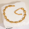 Wholesale Women's Fashion Simple Geometric Titanium Steel Pig Nose Anklet