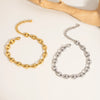 Wholesale Women's Fashion Simple Geometric Titanium Steel Pig Nose Anklet