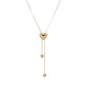 Wholesale Women's Fashion Simple Heart And Geometric Stainless Steel Pendant Necklace With Electroplating