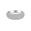 Wholesale Women's Fashion Simple Light Luxury White Copper Geometric Diamond Ring With Electroplating Process