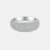 Wholesale Women's Fashion Simple Light Luxury White Copper Geometric Diamond Ring With Electroplating Process
