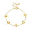 Wholesale Women's Fashion Simple Loveshaped Stainless Steel And Titanium Steel Jewelry Bracelet With Goldplated Electroplating Treatment