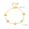 Wholesale Women's Fashion Simple Loveshaped Stainless Steel And Titanium Steel Jewelry Bracelet With Goldplated Electroplating Treatment