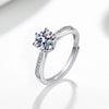 Wholesale Women's Fashion Simple Opening Adjustable S925 Sterling Silver Ring With Geometric Design And Electroplating