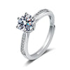 Wholesale Women's Fashion Simple Opening Adjustable S925 Sterling Silver Ring With Geometric Design And Electroplating