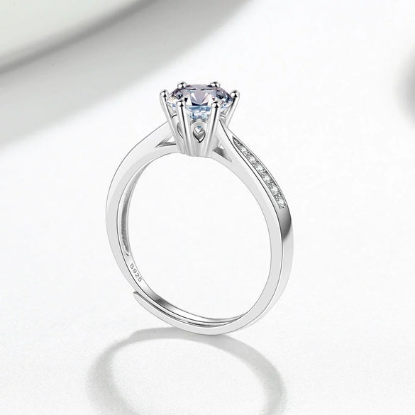 Wholesale Women's Fashion Simple Opening Adjustable S925 Sterling Silver Ring With Geometric Design And Electroplating