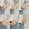 Wholesale Women's Fashion Simple Pearl Heartpatterned Electroplated Bracelet Jewelry