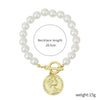 Wholesale Women's Fashion Simple Pearl Heartpatterned Electroplated Bracelet Jewelry