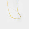 Wholesale Women's Fashion Simple 925 Silver Chain Necklace And Bracelet With Gold And Platinum Electroplating And Diamond Design