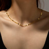 Wholesale Women's Fashion Simple 925 Silver Chain Necklace And Bracelet With Gold And Platinum Electroplating And Diamond Design