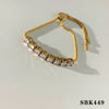 Wholesale Women's Fashion Simple Stainless Steel Zircon Bracelet Set With Geometric Style And Electroplating Treatment