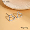 Wholesale Women's Fashion Simple Titanium Steel Geometric Heart Cut Out 18K Gold Plated Earrings