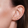 Wholesale Women's Fashion Small Fresh Geometric Multicolor Zircon Earrings Silver Needle Copper