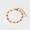 Wholesale Women's Fashion Small Wrinkle Chrysanthemum Stainless Steel Bracelet With Pvdp Furnace Real Gold Treatment