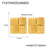 Wholesale Women's Fashion Square Oblique Stripe Stainless Steel Gold Plated Electroplated Earrings Combination