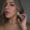 Wholesale Women's Fashion Square Titanium Steel And Stainless Steel Electroplated Earrings
