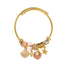 Wholesale Women's Fashion Stainless Steel Alloy Bracelet With Diamond Pearl Pendant